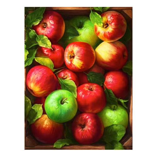 호우맘 액자 캔버스형 보석십자수 DIY 키트 40 x 50 cm, 1개, HM-121 청홍사과 20,250원