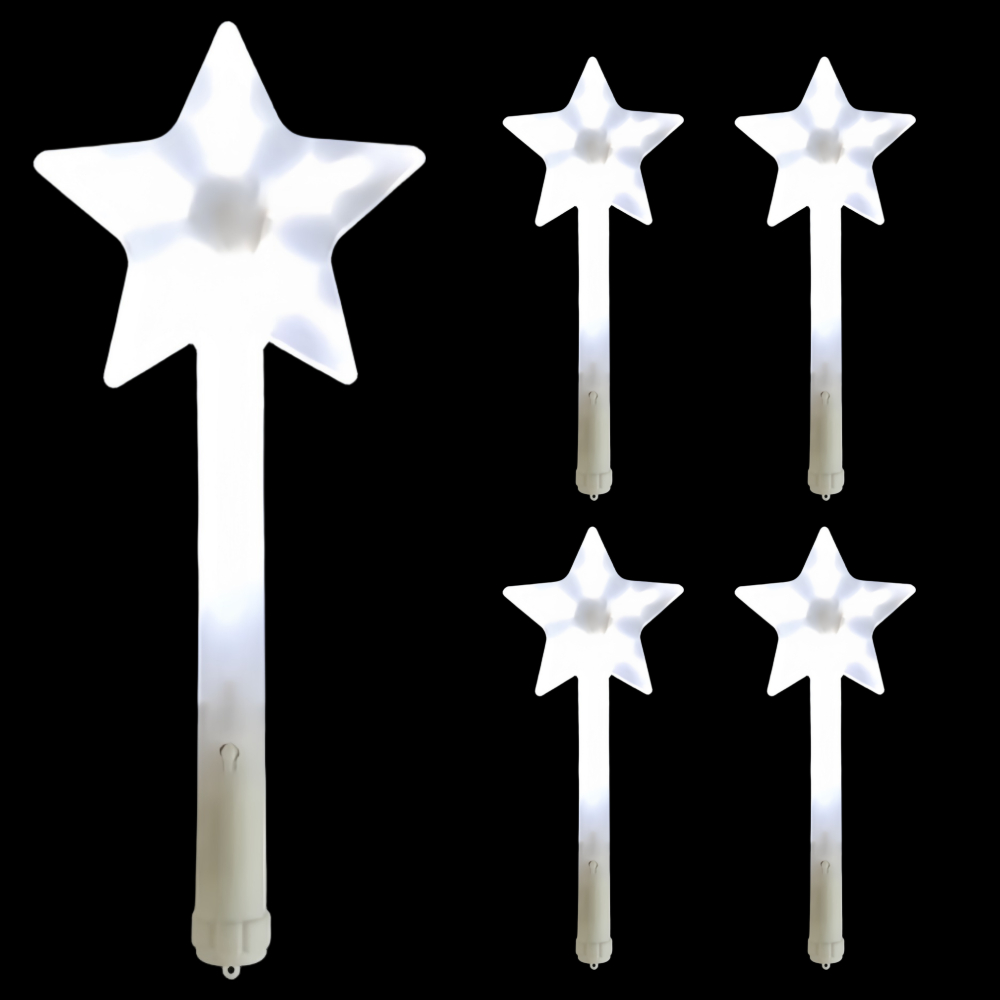 작은별이벤트 LED콘서트 파티 학예회 응원봉, 5개, 왕별 화이트 9,000원