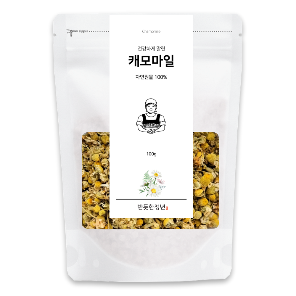 반듯한청년 캐모마일 원물티 허브 꽃 차 리필팩, 100g, 1개입, 1개 18,280원