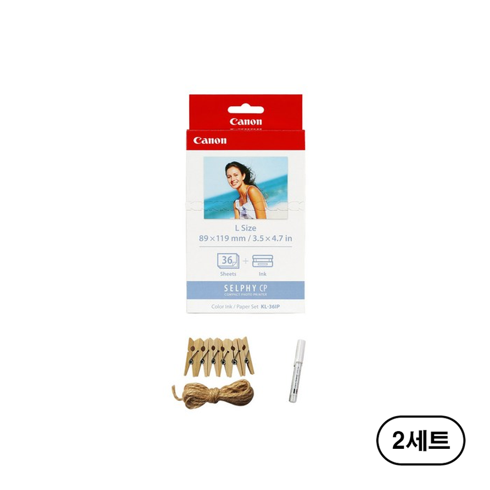 캐논 셀피 인화지 일반용지 36p KL-36IP + 포토라인 + 미피펜 랜덤 발송 80,010원