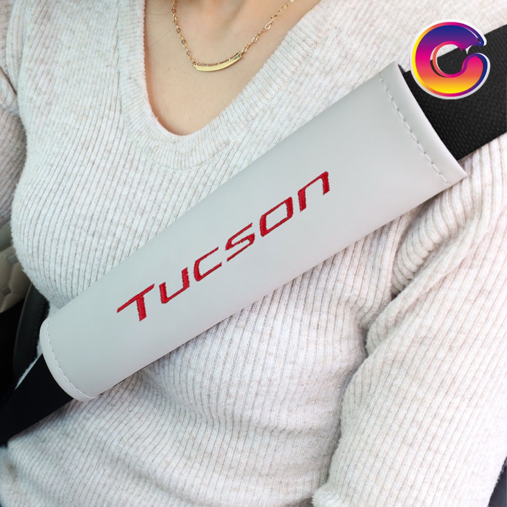 [차그램] 투싼 호환 안전벨트 커버 자수 가죽 손잡이 커버 실내 튜닝 악세사리 7,000원