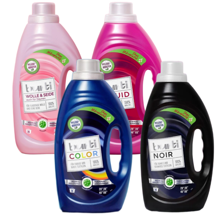 버티 컬러 + 느와르(블랙, 다크) + 리퀴드(화이트) + 울 실크 독일세제 체험세트 28,720원