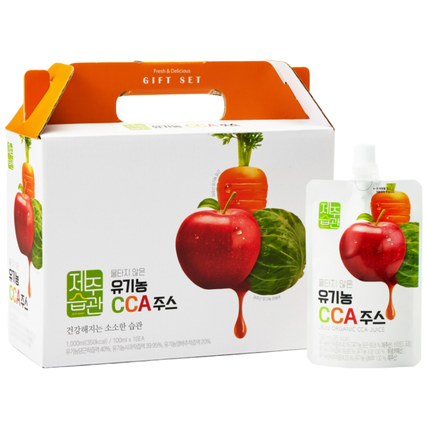 [마지막 할인] 물타지않은 유기농착즙 100% 제주습관 CCA주스 30포, NFC 착즙주스, 30개, 100ml 41,000원