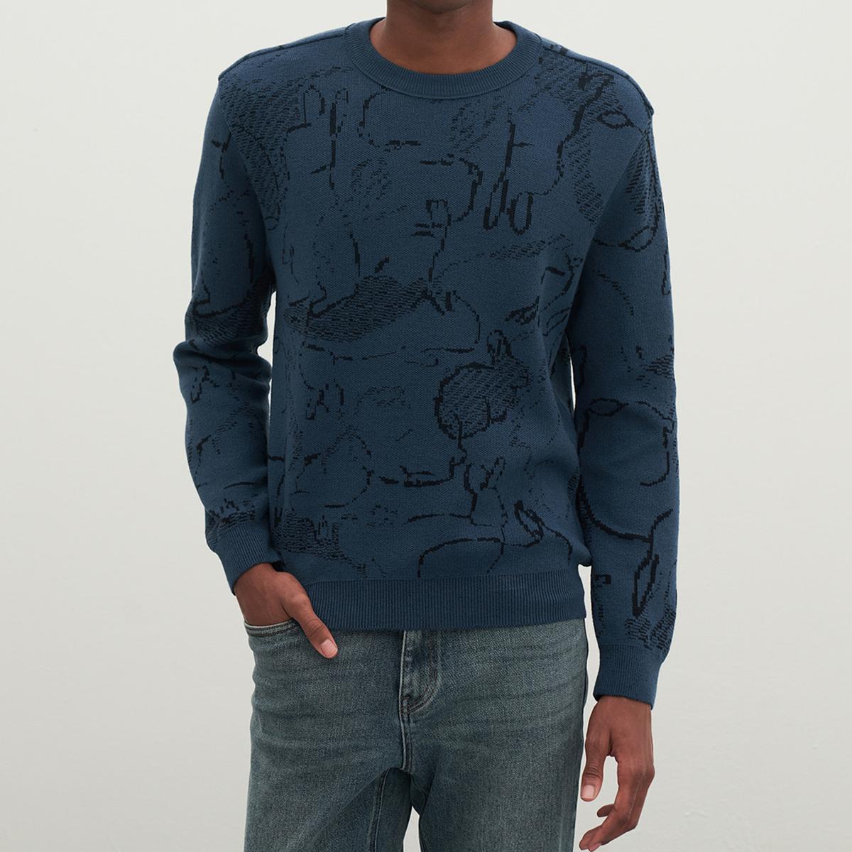 인디안 그래픽 라운드 니트 봄 자카드 스웨터 BR4F-2001-8401 119,000원