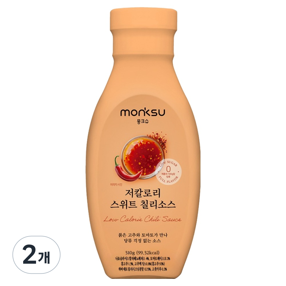 몽크슈 저당 저칼로리 스위트 칠리소스, 310g, 2개 9,960원