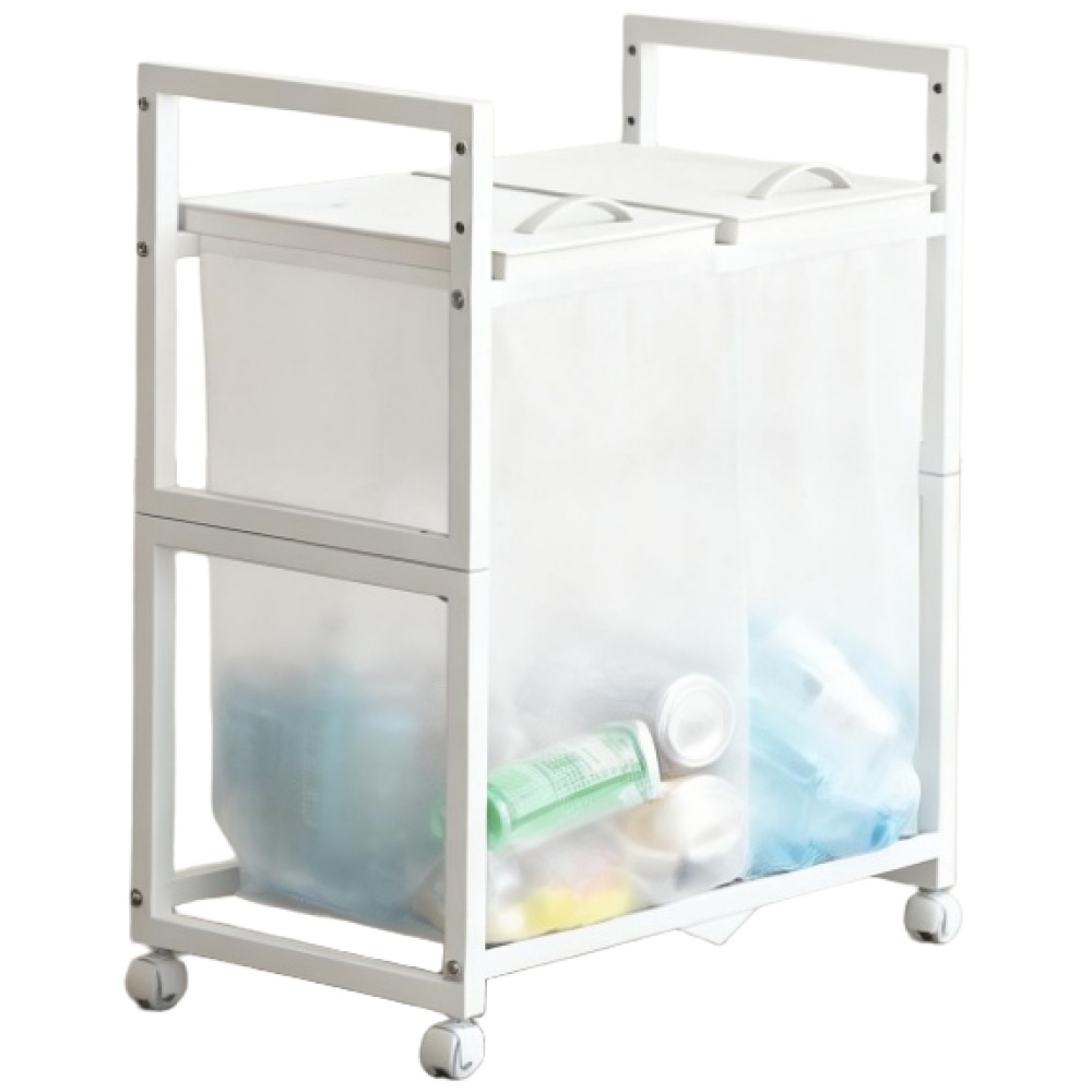 JSUSUJ 재활용 분리수거 수거함 이동식 바구니 내구성 강한 재활용 카트 20L 30L 50L, WHITE 100,000원