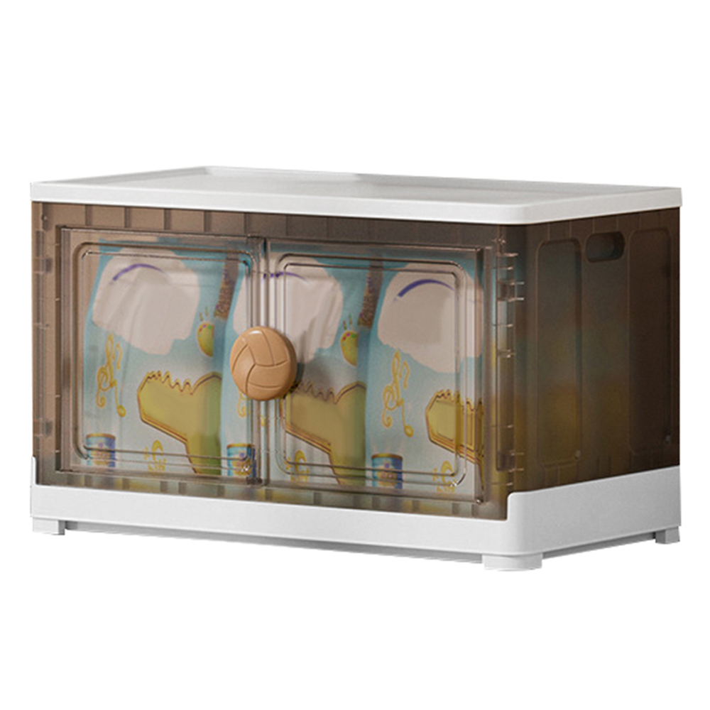 21세기트랜드 대용량 왕버튼 다용도 리빙박스 93L, 1개, 반투명바디 브라운버튼 31,700원