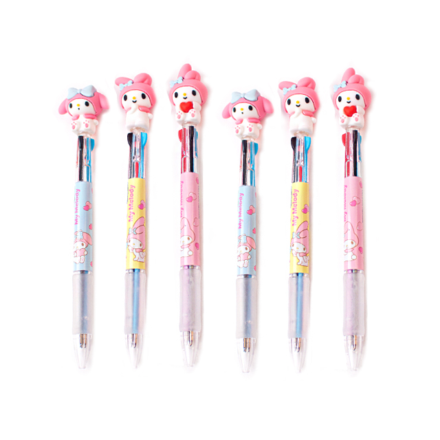 산리오 필기세트 3색볼펜 6색볼펜 샤프 6종 1세트, 6개, 마이멜로디 3색볼펜 12,900원