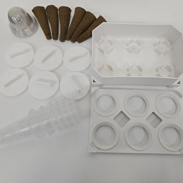 수경재배키트 6구 투명 케이스 물통 생육 모던박스 실내텃밭 베란다 조경 채소재배기 세트, 1세트 11,870원