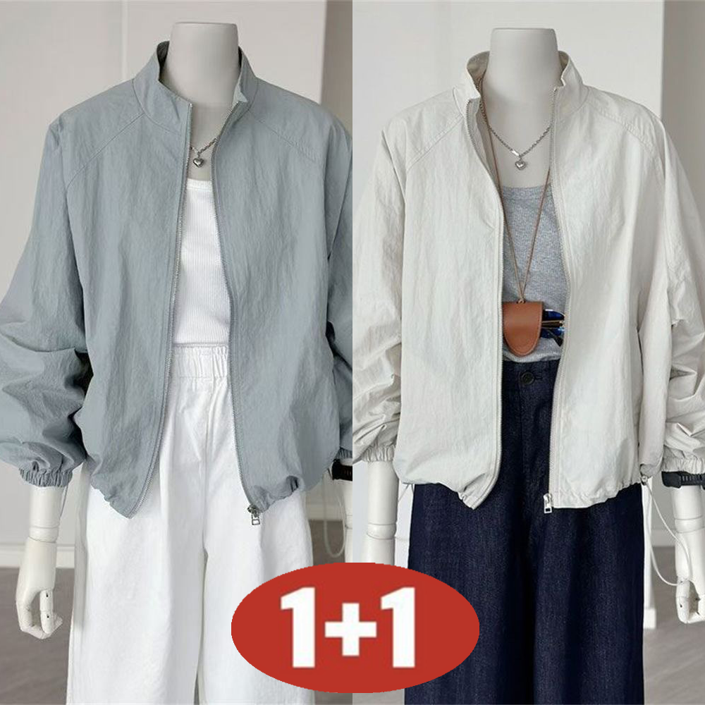 오스틱니 1+1 추천 빅사이즈 경량 바람막이 집업 여성 무지 자켓 봄 가을 점퍼 심플 야상 방풍 방수 등산복 아우터 코트 트레이닝 자외선 차단 얇은 여성의류 여자 캐주얼 잠바 25,490원