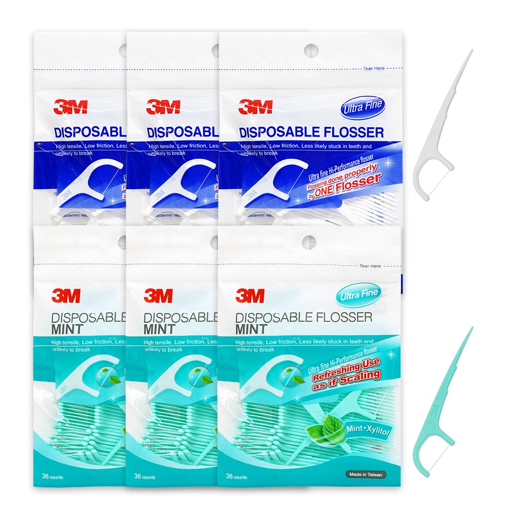 3M 싱글라인 민트향 일회용 치실 38개입 x 3개 + 3M 싱글라인 일회용 치실 36개입 x 3개, 쓰리엠 저자극 휴대용 16,280원