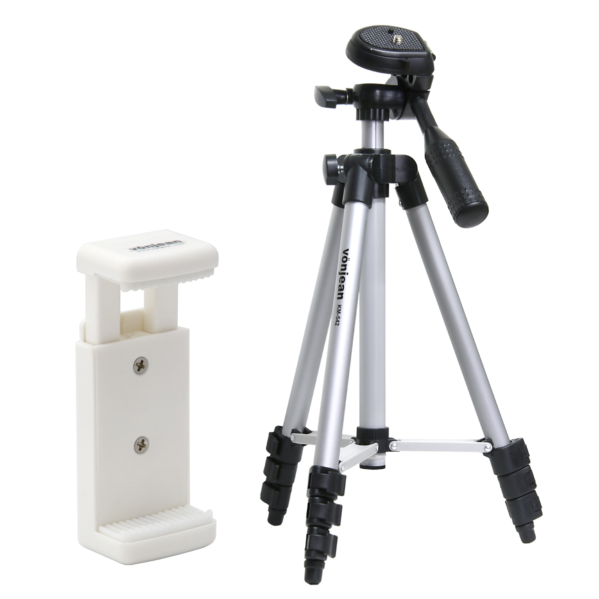 본젠 스마트폰 삼각대 + 회전 핸드폰 거치대 세트 VCM-561W, 삼각대(KM-542F), 거치대(VCM-561W), 1개 9,820원