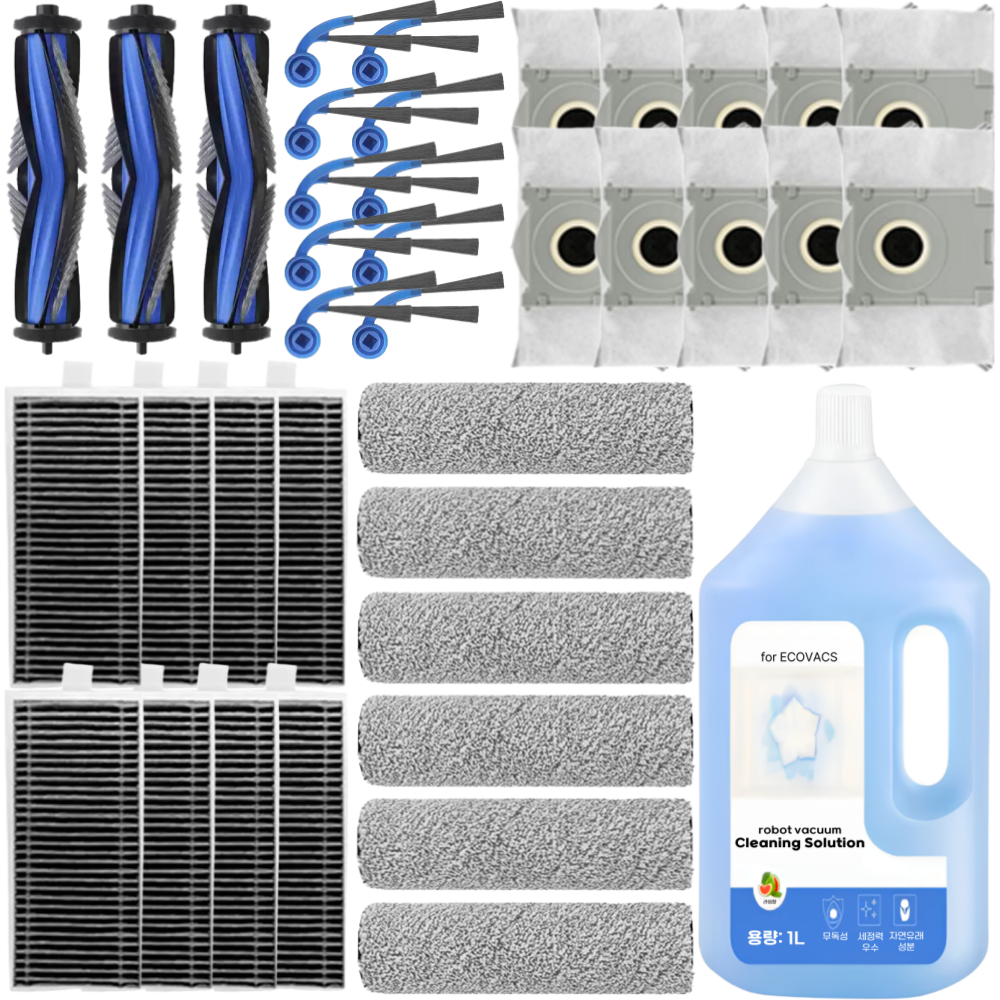 에코백스 T80 옴니 소모품 세제 먼지봉투 물걸레 필터 브러쉬 호환, 1개, 1년세트 73,800원