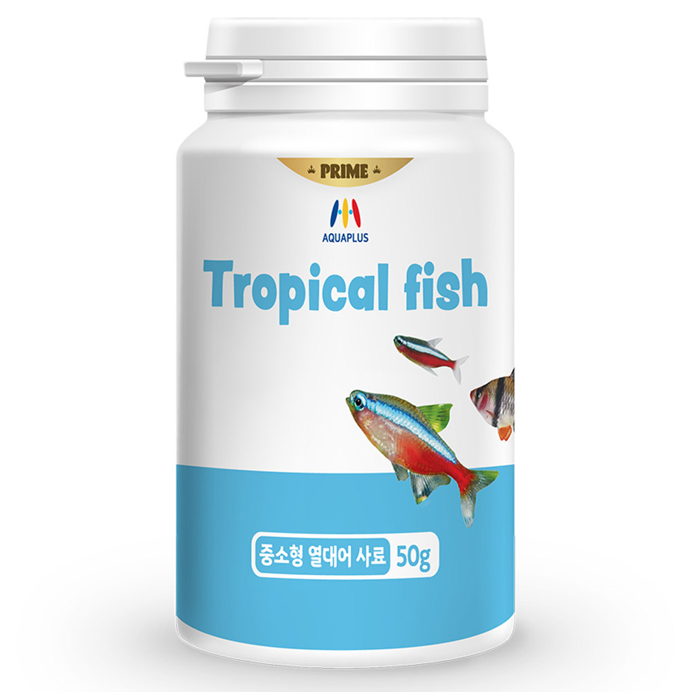 아쿠아플러스 프라임 중소형 열대어사료, 50g, 1개 5,450원