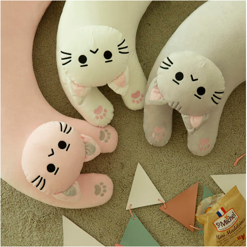 고양이 바디필로우, 핑크냥 쿠션 반려쿠션 애착인형 21,000원