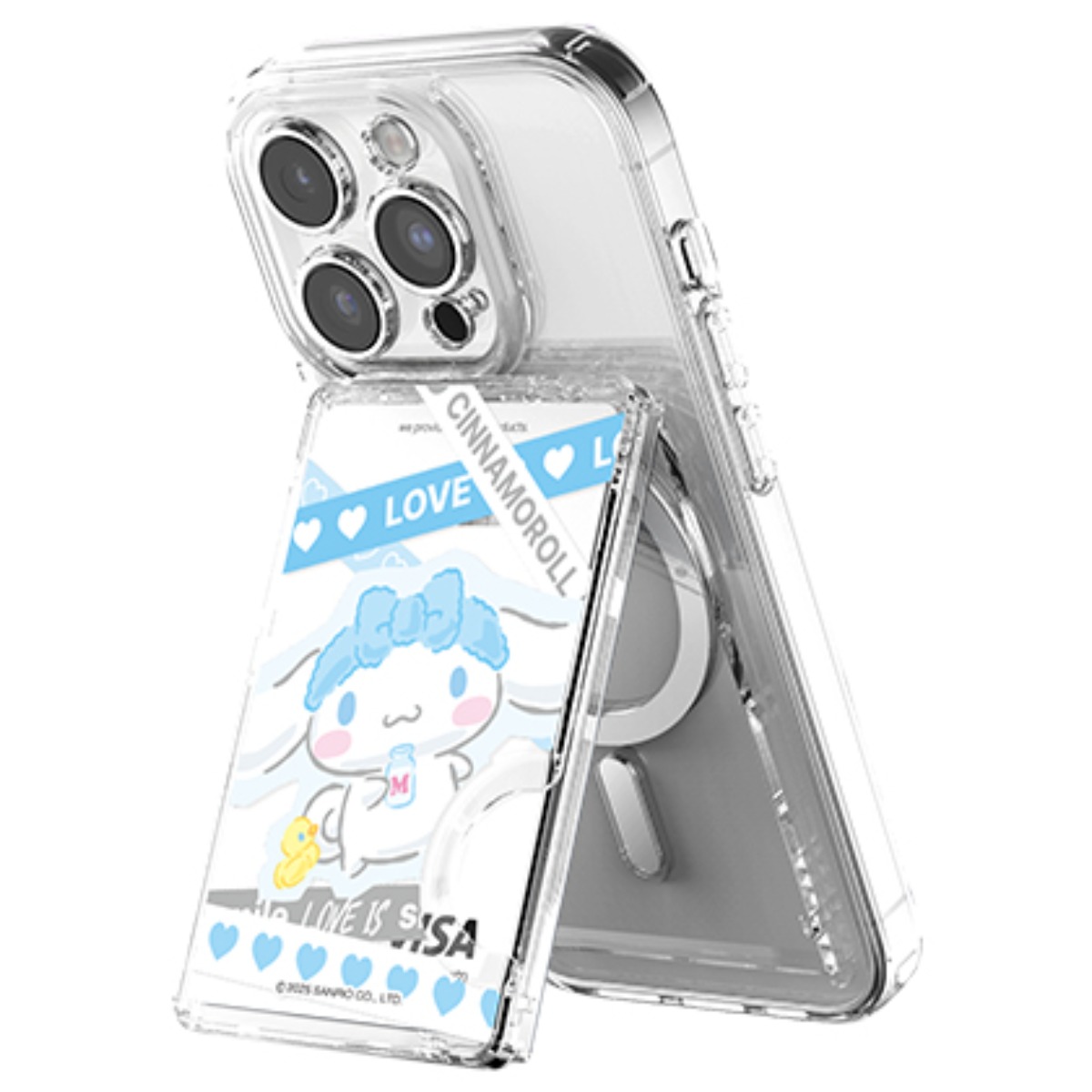 산리오 패턴 투명 마그네틱 멀티 스탠드 카드지갑(맥세이프 호환), 1개, LOVE라인_시나모롤 21,800원