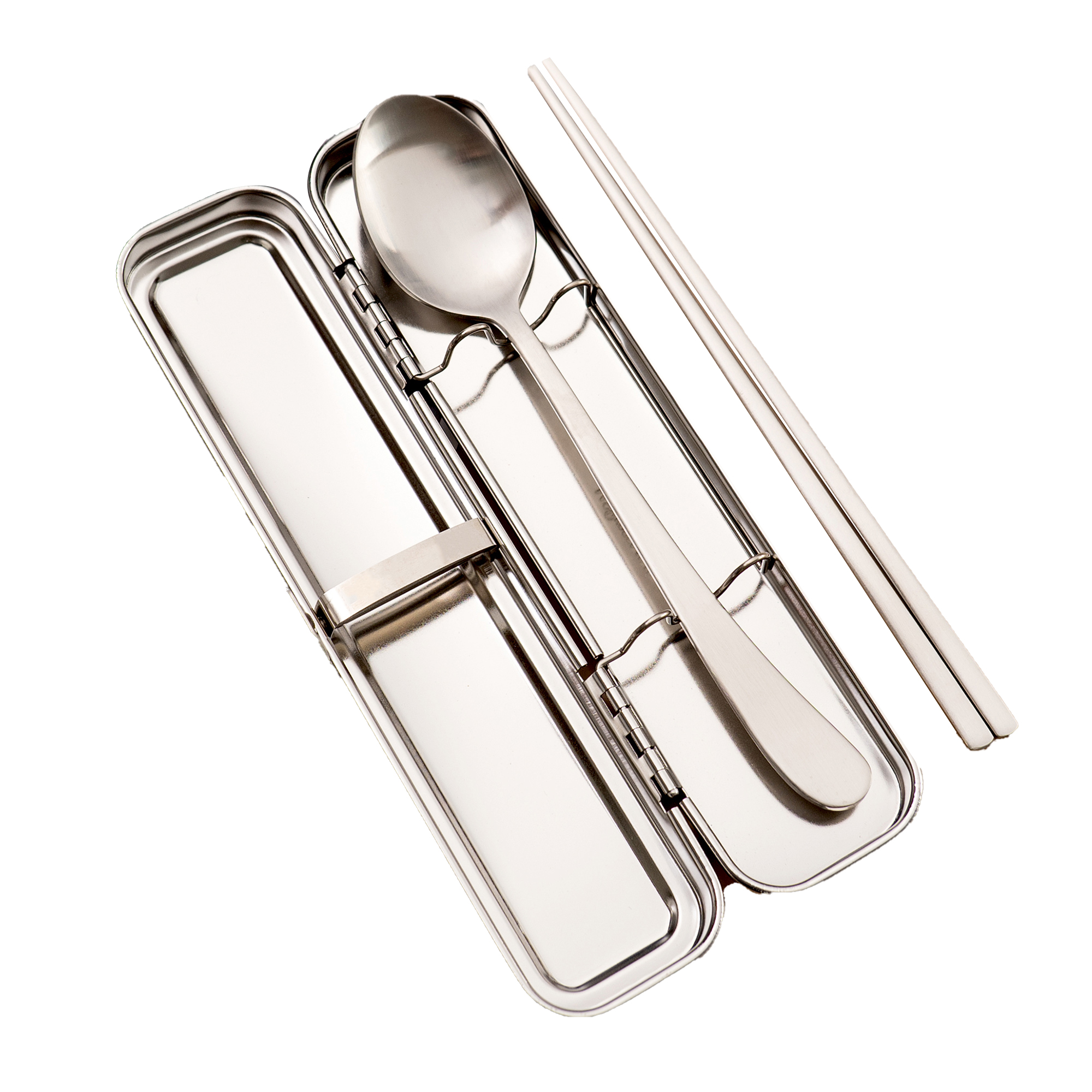 라온누리 올스텐 무소음 수저케이스 세트 성인 B타입, 단일 색상, 수저통 + 수저 + 젓가락 19,400원