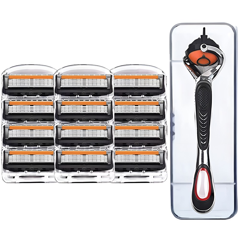 비브랜드 5중 면도날 + 면도기 질레트 호환용, 1세트, 면도기 1개+면도날 12개 9,700원