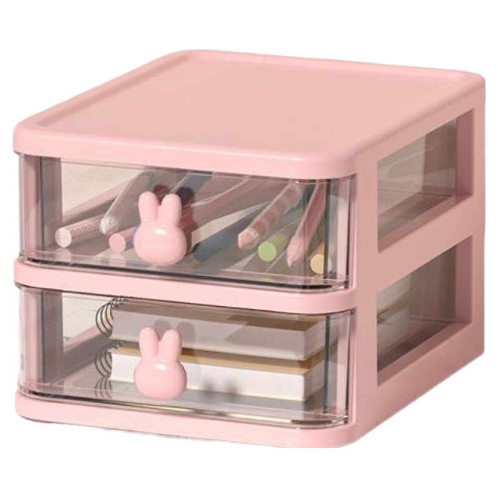 KODACHIEF 보관정리 사무용 수납함 13.4 x 17 x 11 cm, 핑크, 2단 6,800원
