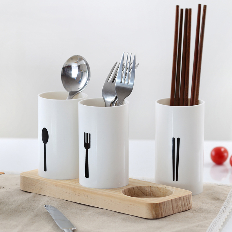 모던 수저통 3구 세트 분리형 수저젓가락포크꽂이 원목받침 포함 물빠짐 식기건조 주방정리 수납홀더 식탁정리 인테리어 주방용품 8,900원