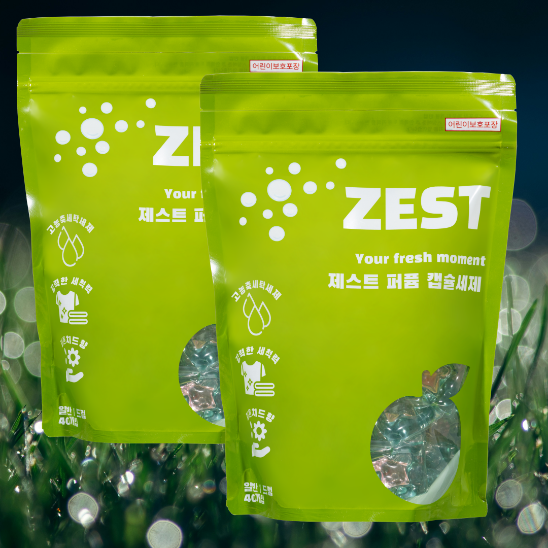 [6배] 초 고농축 제스트 올인원 세탁 캡슐세제 드럼용 일반용 섬유유연제 겸용, 2개, 40개입 19,800원