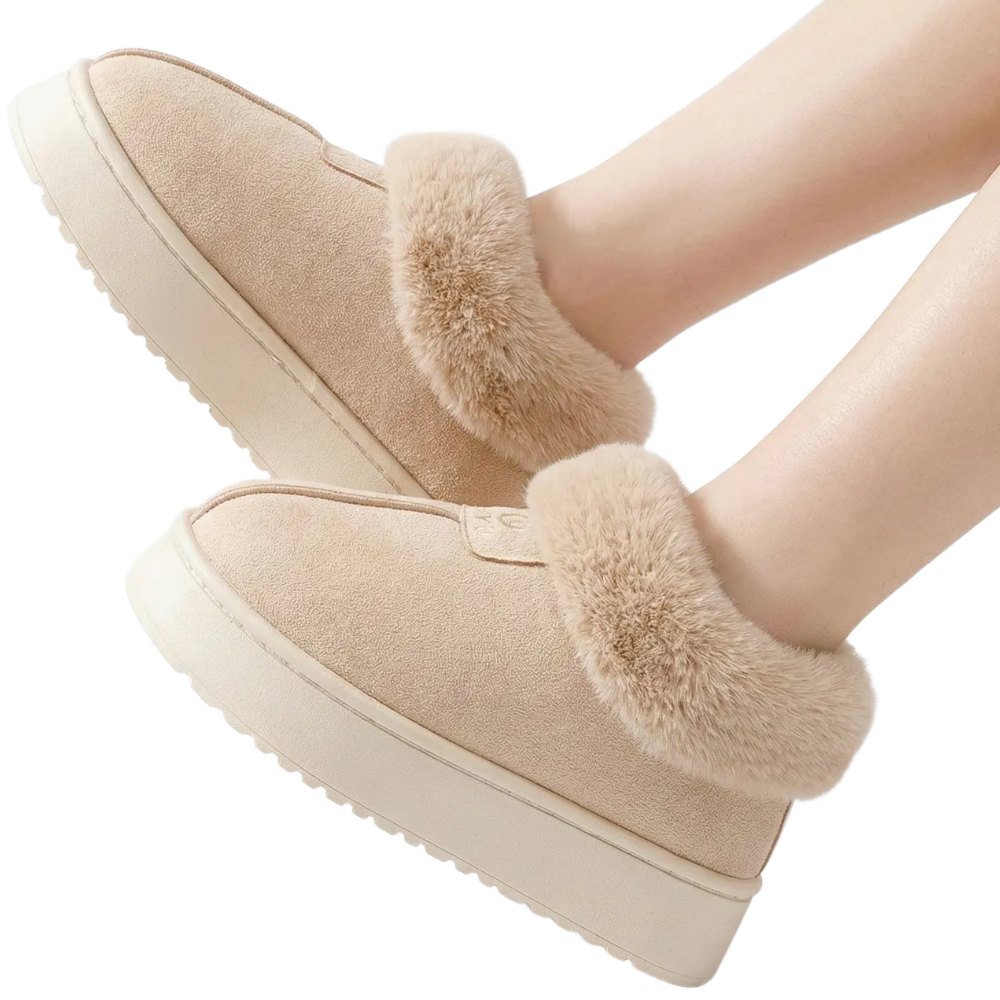 프로텍트유 여성 기모 통굽 토끼 털슬리퍼 8,900원
