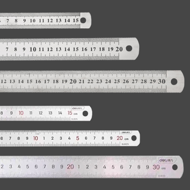 철자 직자 15CM 20CM 30CM 눈금 자 스틸 스텐 철제 금속 인치 두꺼운 얇은 자 300원