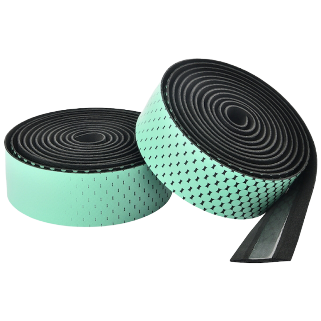 시클로베이션 어드밴스드 레더 터치 퓨전 투톤 자전거 핸들바 테이프, 블랙+터키오스, 1세트 50,000원