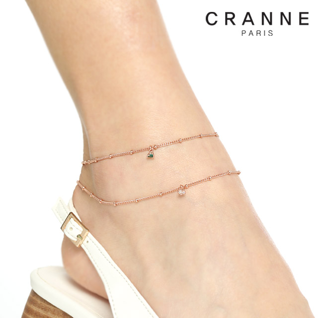 [끄란느] 포인트 컬러큐빅 발찌 C24AB007 27,890원