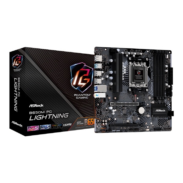 [ASRock] B650M PG Lightning 대원씨티에스 (AMD B650/M-ATX) 124,000원