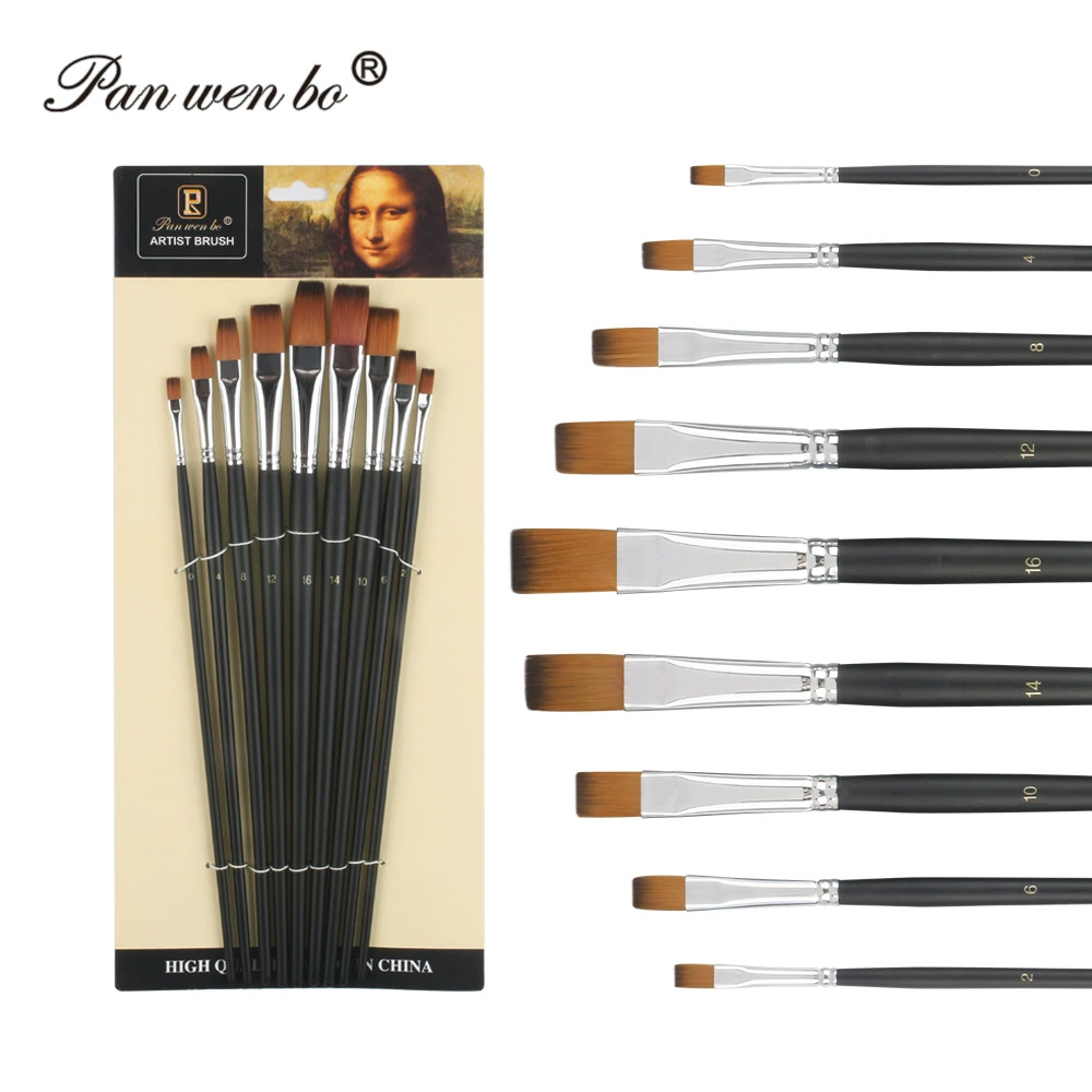 메이크마인 미술 수채화 그림 나일론 사각 붓 9종 세트 24,200원