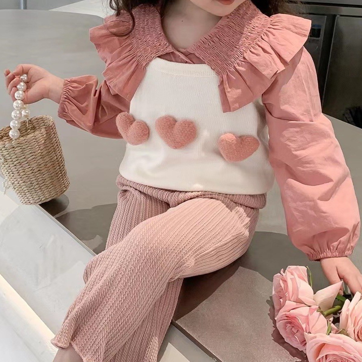 하랑이네 또또샵 여아용 쓰리하트 3종세트 100~140 32,900원