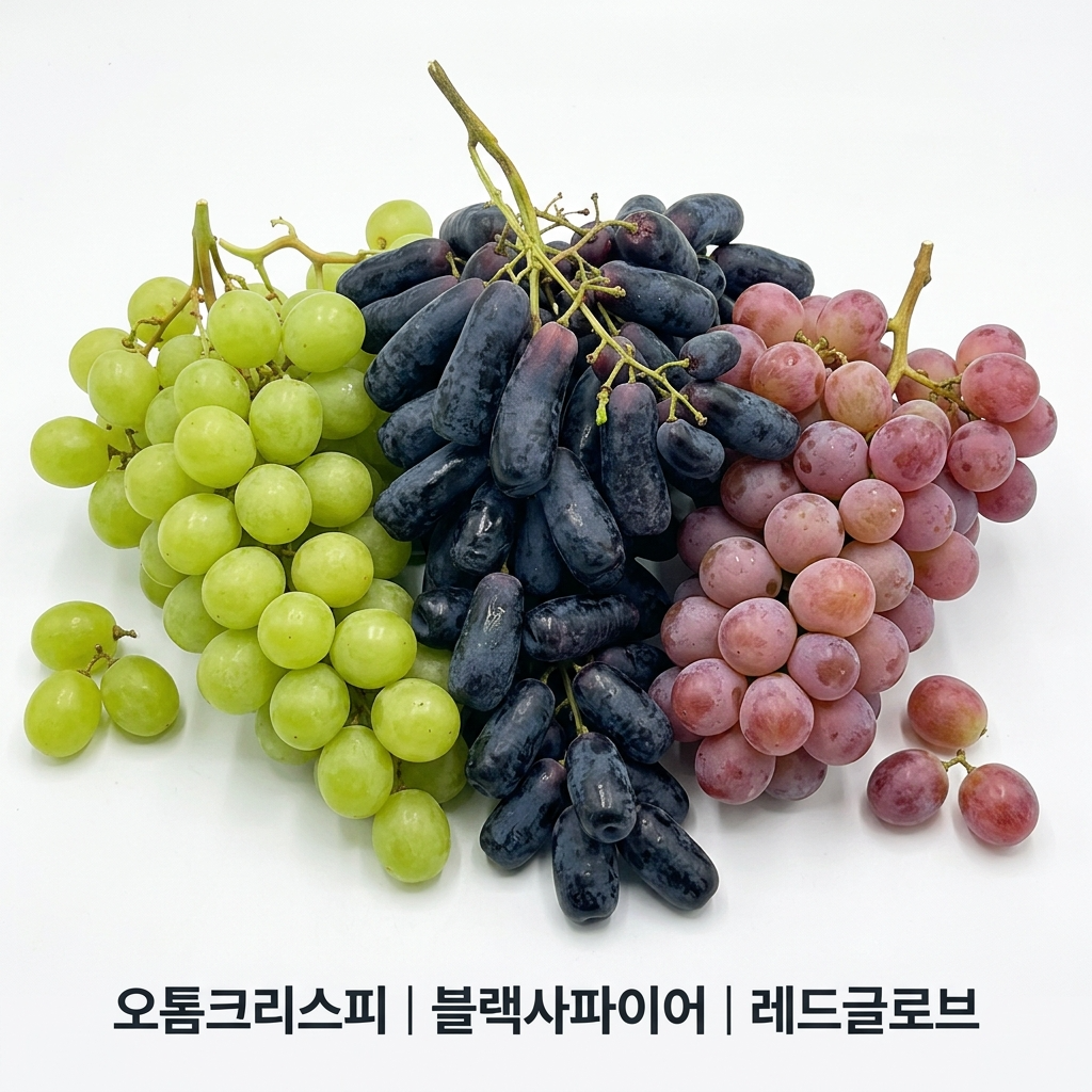 씨없는 프리미엄 수입포도 혼합 800g 1팩 레드글로브 블랙사파이어 오톰크리스피 23,270원