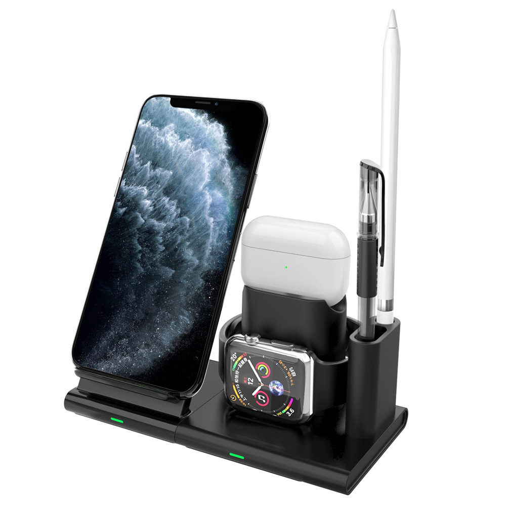 애플워치 아이폰 에어팟 프로 3in1 충전 고속 무선 충전기 거치대 애플충전독, 3in1 NEW 블랙, 1개 33,800원