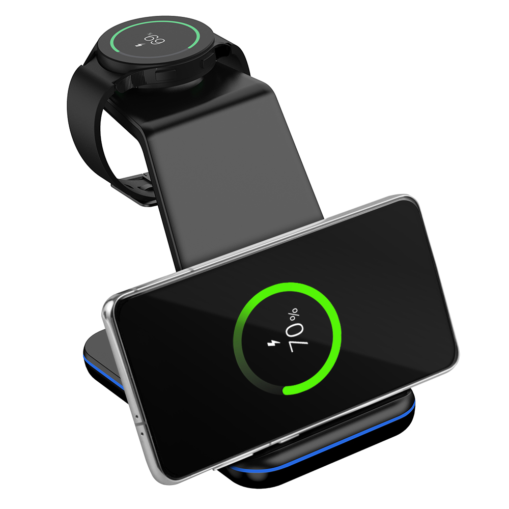 홈플래닛 3in1 23W 멀티 무선 충전기 + CtoC 1.5m 케이블 세트 (삼성 갤럭시워치 전용) 19,990원