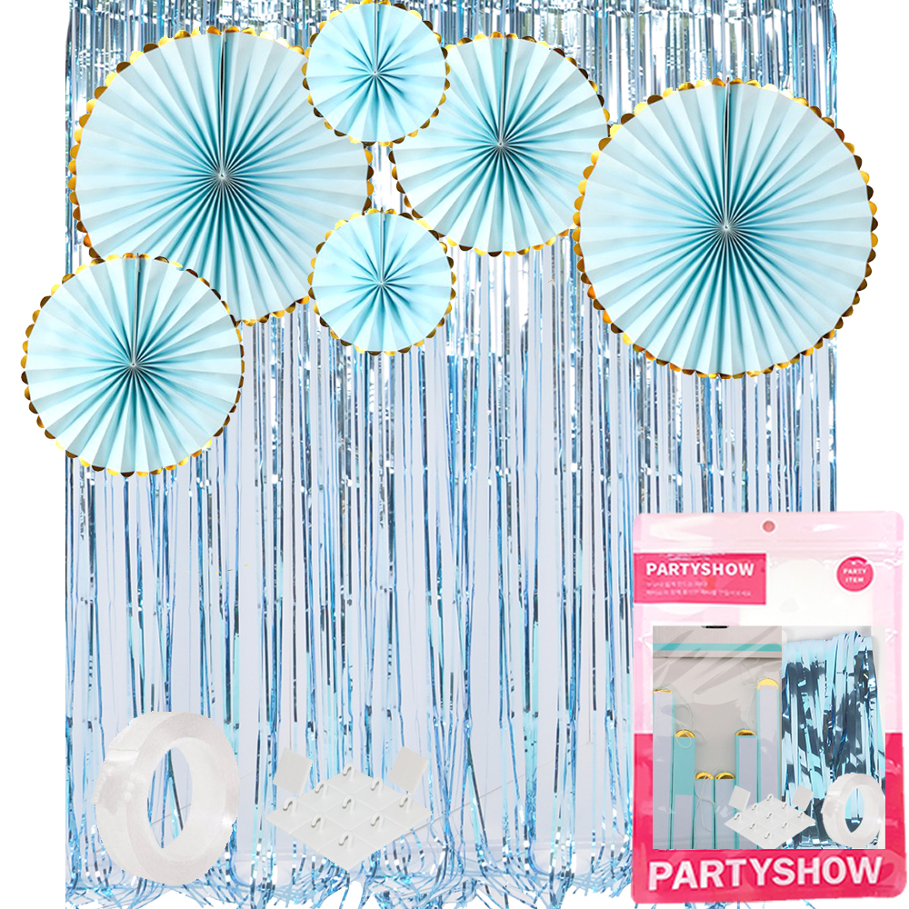 파티쇼 파스텔 플라워팬 커튼 파티장식 세트 7,310원