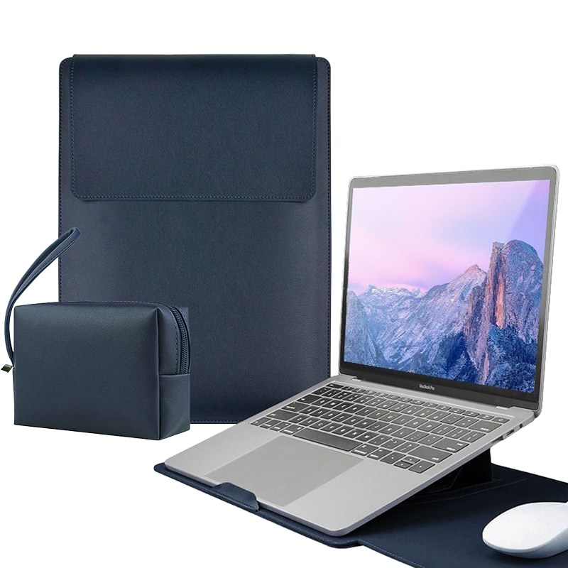 SEVOREN 다용도 노트북 파우치 거치대 패드 겸용 맥북 LG그램 삼성 13/14/15/16 인치 융쿠션 스크래치방지 휴대용 노트북 파우치 가죽 커버 가방 케이스 14,800원