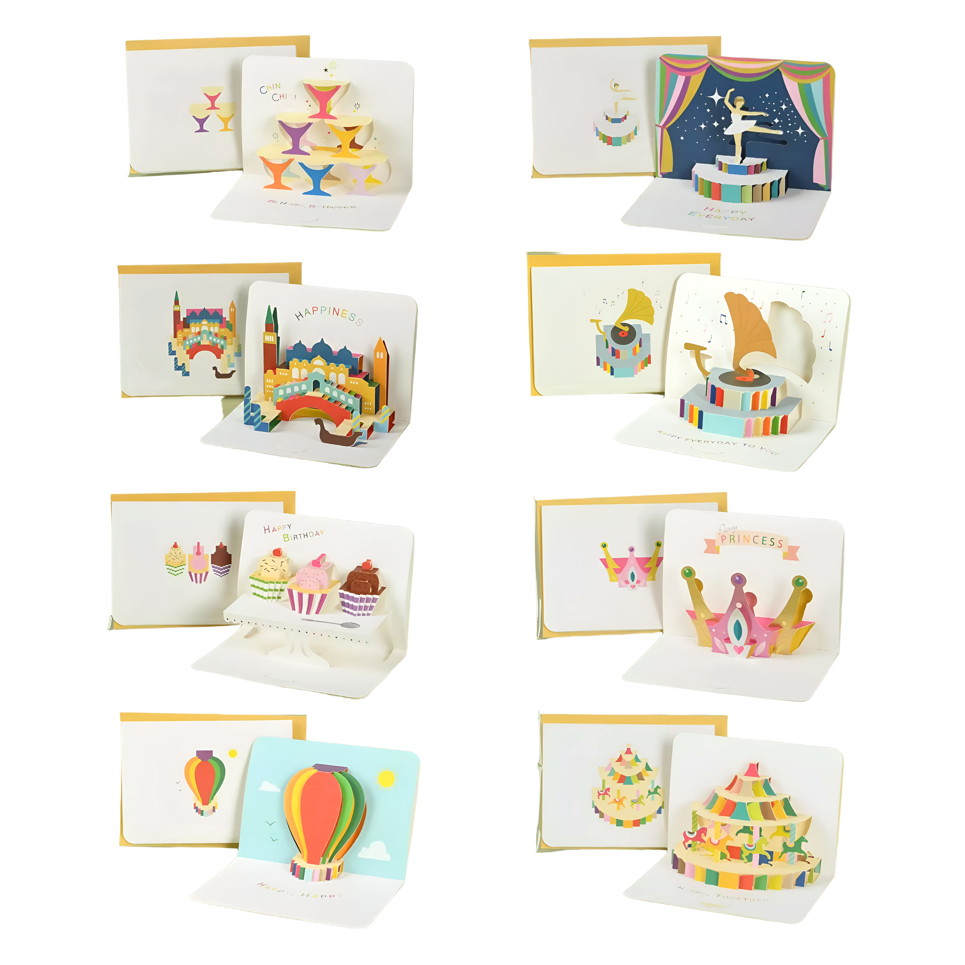 생일 감사 축하카드 8종 세트 8,500원