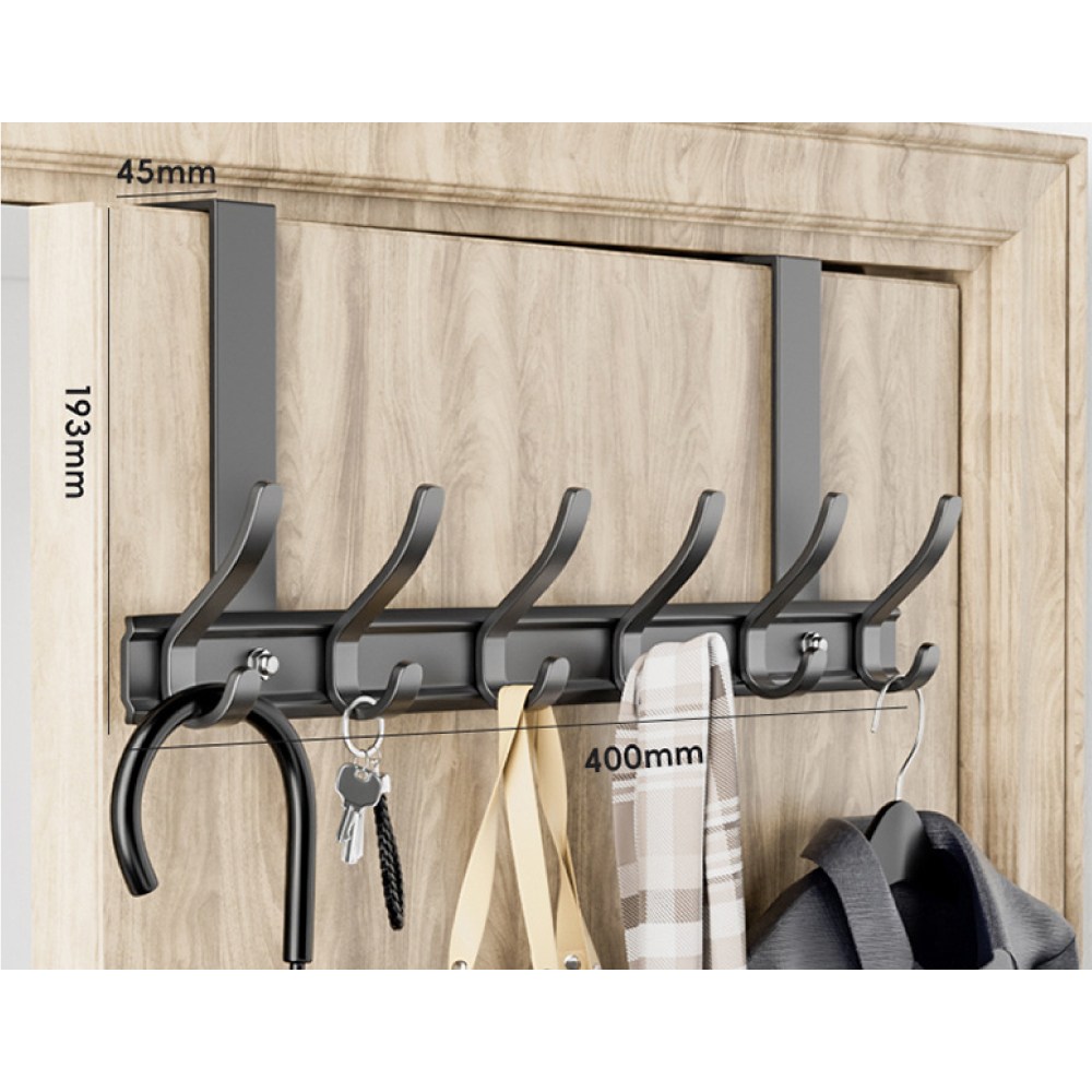 마벨인홈 고급형 무타공 방문 도어 행거 문걸이 후크, 1개, 블랙, 12구 9,900원