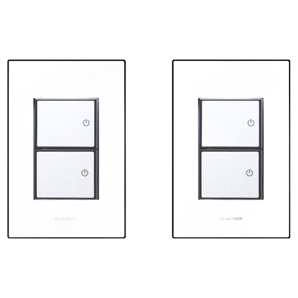 나노전기 아트2 SIMPLE 2구 스위치 인테리어 아크릴 배선기구 블랙 6,400원