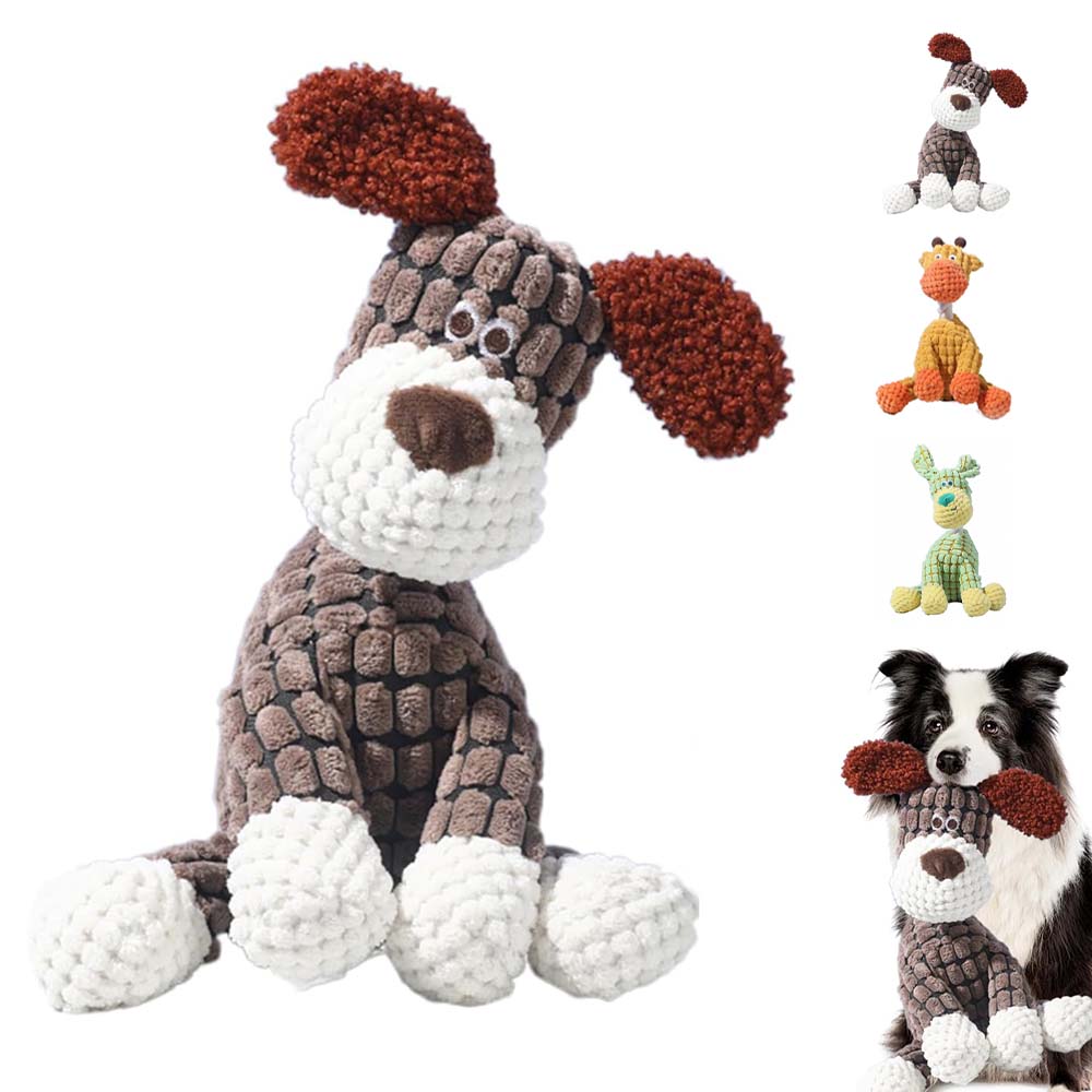 [루이/견지훈련용품] 내구성 강한 애견 씹는 장난감 + 촉각자극 발성 소리 내장형, 1개, 갈색 13,900원