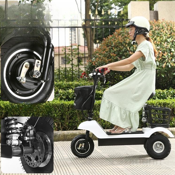 여성용 접이식 전기삼륜차 초경량 소형 배터리 차량 성인용 출퇴근 효도선물 다목적 전기차 노인전동스쿠터 여행용 경량 가정용 전동차 506,100원