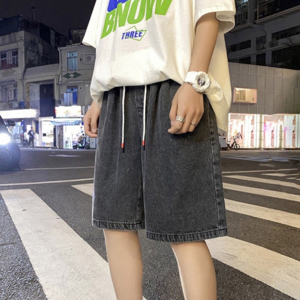 릴로이 데님 버뮤다팬츠 반바지 밴딩5부 19,900원