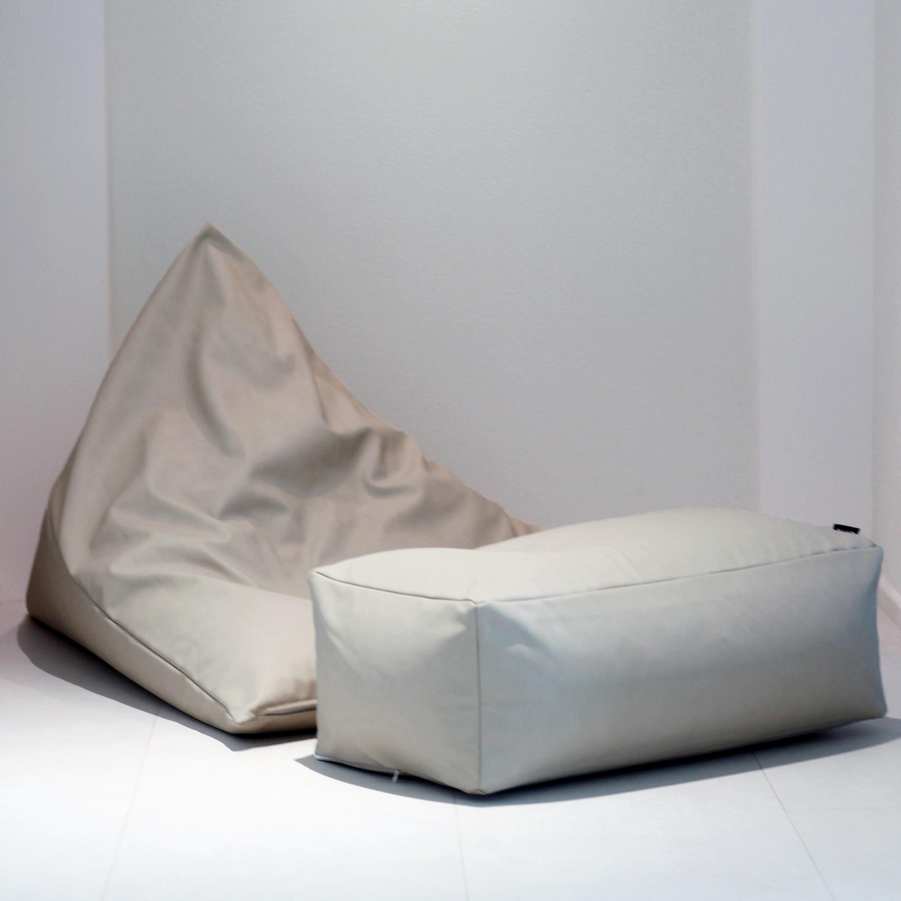 LINU리누 가죽 빈백스툴 세트 빈티지 비건레더 야외 방수 이지클린 EPP, 오트밀 219,900원