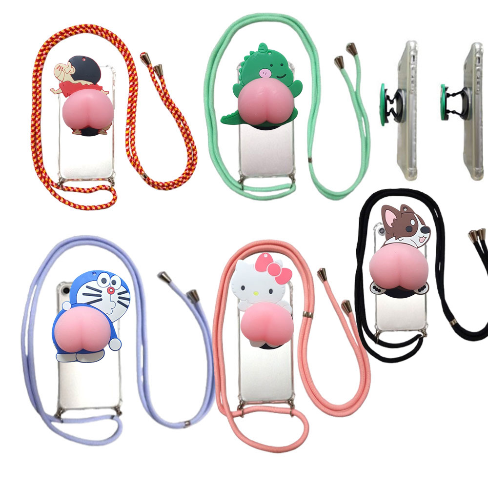 갤럭시A6 2018 (SM-A600N) 목걸이줄 스트랩줄 그립톡거치대 스마트톡 실리콘 젤리 핸드폰 케이스 d목걸이세트d 8,500원