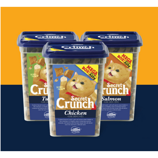 캣템 고양이 시크릿 크런치 메가박스 간식, 3.참치, 420g, 1개 19,880원