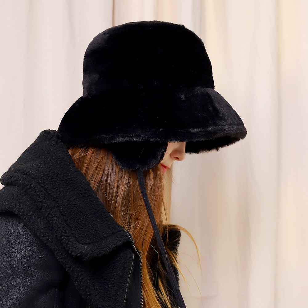 캡조아 부드러운 퍼 귀달이 벙거지 버킷햇 겨울 방한 모자 21,900원