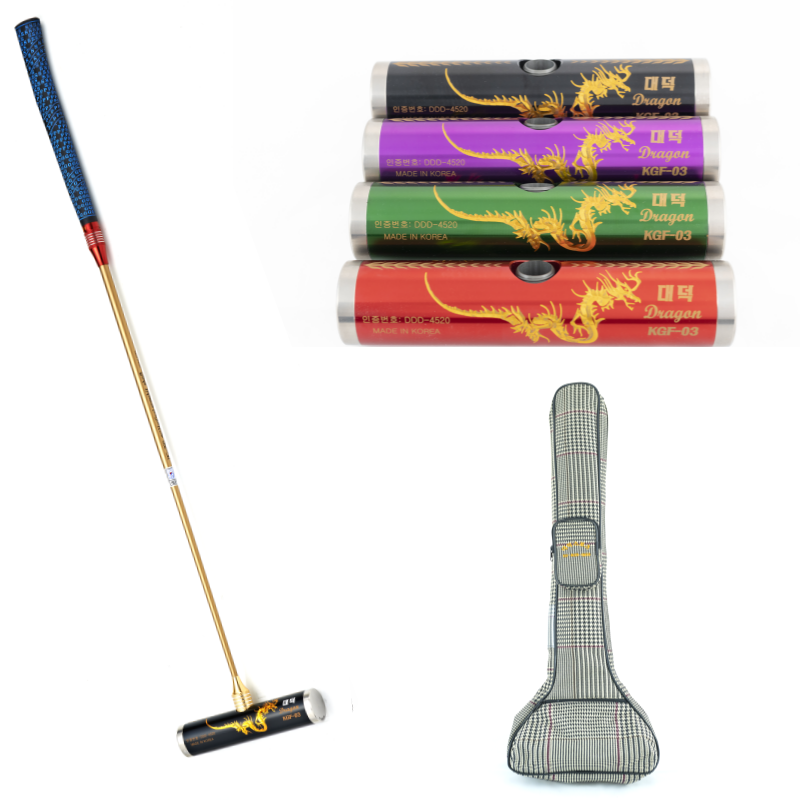 대덕 게이트볼 스틱 세트 HG-290 드래곤 티타늄 헤드 2단 하이카본 샤프트 가방 포함, 1개 590,000원