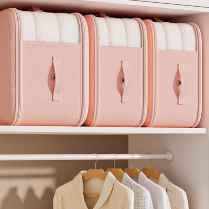 ANTIFLOW 리빙박스 이불 압축 파우치 정리함 압축팩 보관함, 2개, 핑크 36,900원