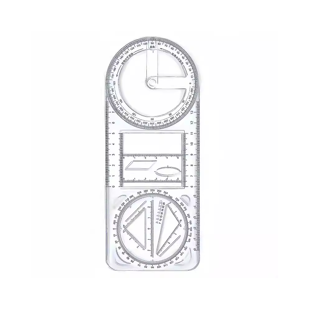 헬스와미 다용도 투명 눈금자 정밀 자 기하 각도 측정 도형 작도 3,900원